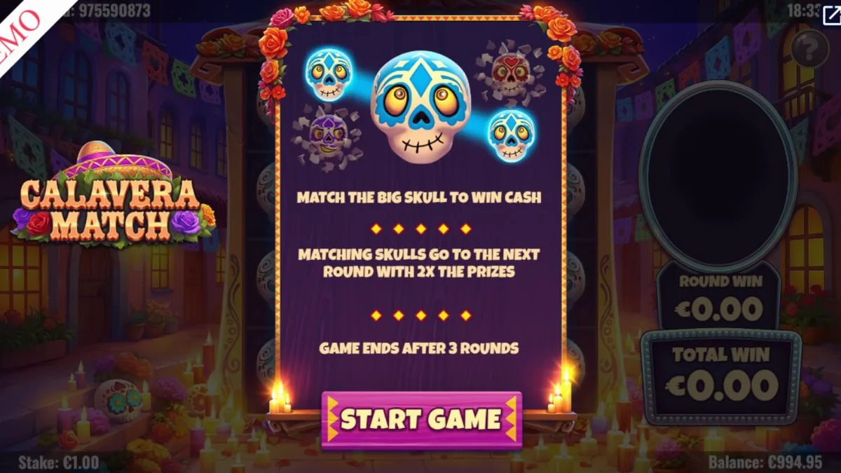 Tampilan visual permainan slot Slingo Day 2 Dab dengan tema Day of the Dead